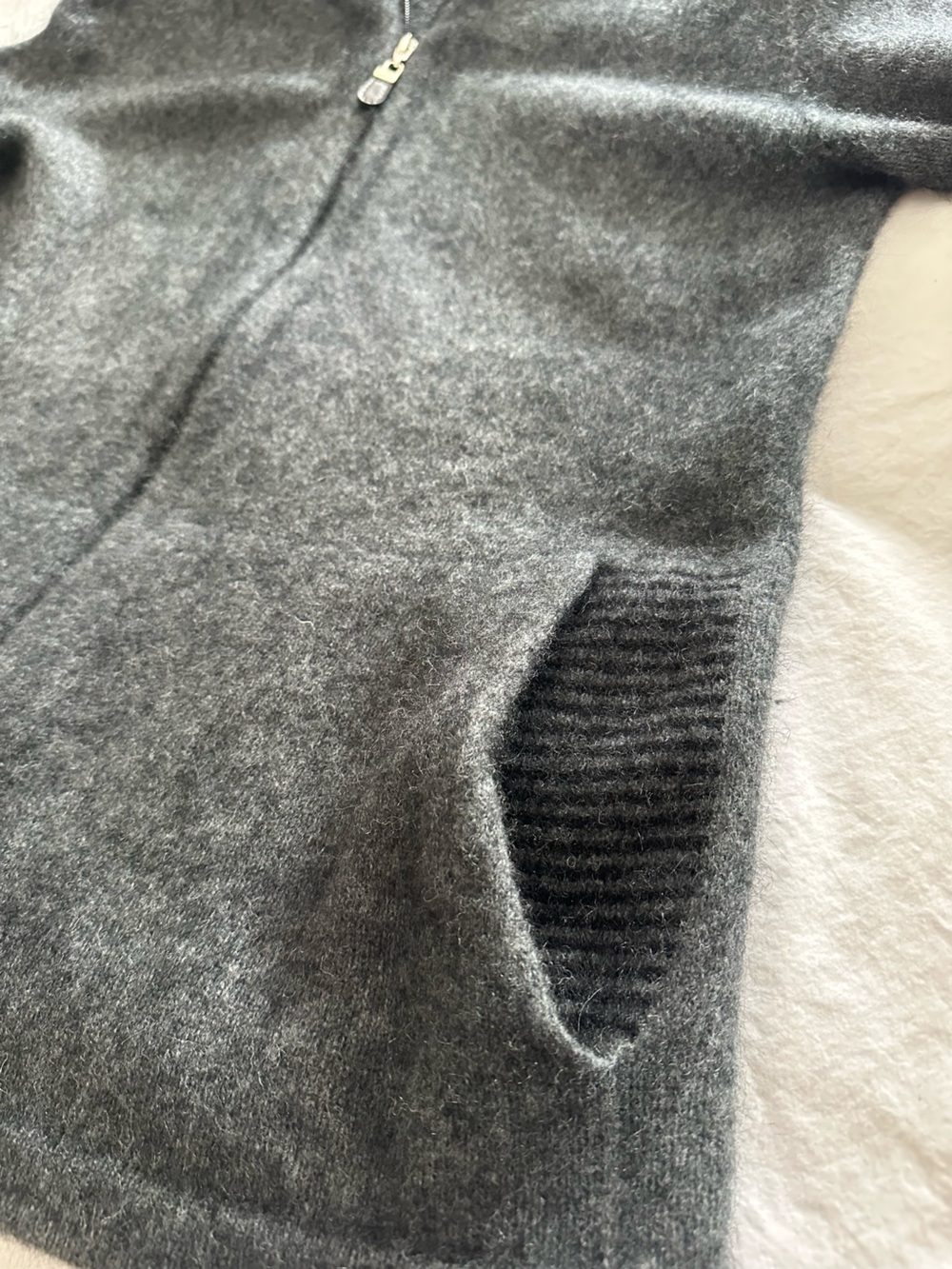 LOTHLORIAN Luxury Possum/Merino Knit Sweater - Charcoal Gray, size large - Picture 10 of 16